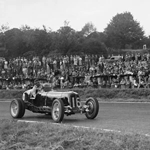 ERA of Raymond Mays racing at Crystal Palace, London, 1939. Artist: Bill Brunell