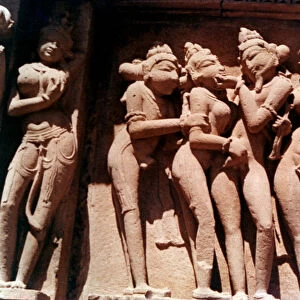 Erotic Sculpture, Hindu Temple, Khajuraho, India, 950 - 1050
