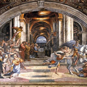 The Expulsion of Heliodorus, 1511-1512. Artist: Raphael (1483-1520)