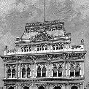 Exterior view of the New York Stock Exchange, 1885