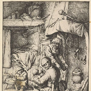 Father Feeding his Child, 1610-85. Creator: Adriaen van Ostade