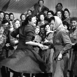 Female ICI employees enjoy a dance, South Yorkshire, 1957. Artist: Michael Walters