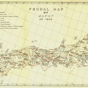 Feudal Map of Japan in 1615, (1903). Creator: Unknown