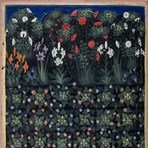 Garden (From Regia Carmina by Convenevole da Prato). Artist: Pacino di Buonaguida (active 1302-1343)
