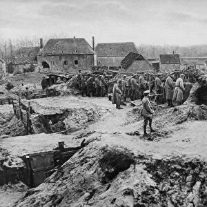 German infantry shelters, World War I, 1915