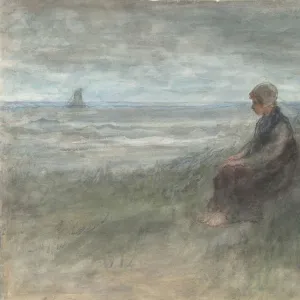 Girl in the Dunes, mid-19th-early 20th century. Creator: Jozef Israels