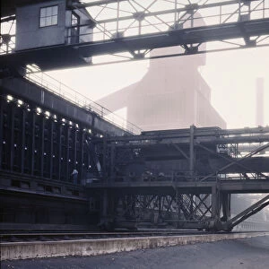 Hanna furnaces of the Great Lakes Steel Corporation, Detroit, Mich. 1942. Creator: Arthurs Siegel