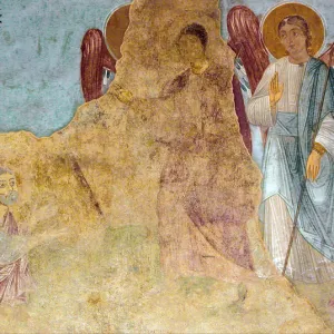 The Hospitality of Abraham (Old Testament Trinity). Artist: Ancient Russian frescos