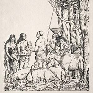 Hottentots with herd. Creator: Hans Burgkmair (German, 1473-1531)