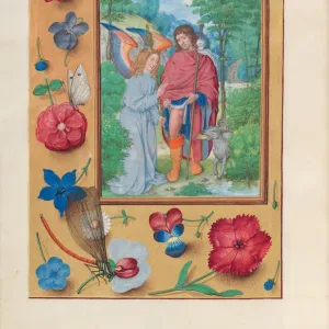 Hours of Queen Isabella the Catholic, Queen of Spain: Fol. 181v, St. Roch, c. 1500