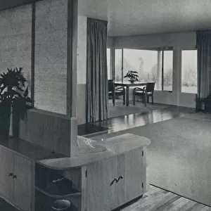 House at Pomona, California... looking across the living room, 1942