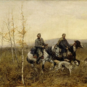 The Hunters, 1881. Artist: Roubaud, Franz (1856-1928)