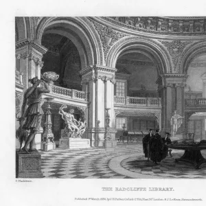 Interior of the Radcliffe Library, Oxford University, 1835. Artist: John Le Keux