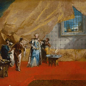 Interior: A Sultana taking Coffee in the Harem, 1742 / 43. Creator: Antonio Guardi
