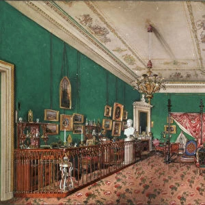 Interiors of the Winter Palace. The Bedroom of Grand Princess Maria Nikolayevna, 1837. Artist: Ukhtomsky, Konstantin Andreyevich (1818-1881)