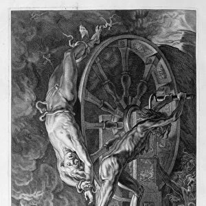 Ixion in Tartarus on the wheel, 1655. Artist: Michel de Marolles