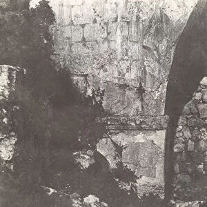 Jerusalem, Arc de l Ecce-Homo, Details, 1854. Creator: Auguste Salzmann