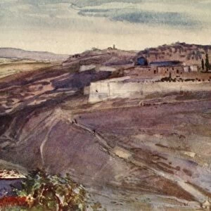 Jerusalem from the Traditional Spot on the Mount of Olives Where Christ Wept Over The City, 1902