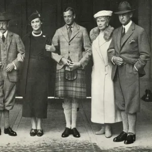 King George V, Queen Mary, Prince George, Princess Marina... at Balmoral in 1934, (1951)