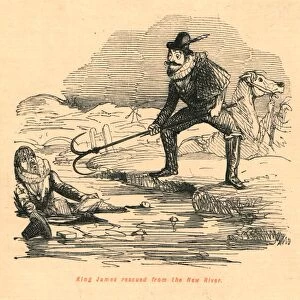 King James rescued from the New River, 1897. Creator: John Leech