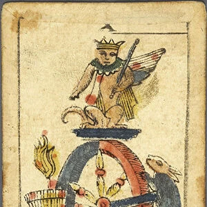 La Roue de Fortune (Wheel of Fortune), Tarot card, Early 18th cen
