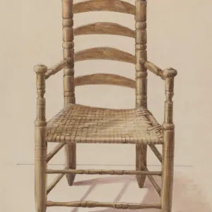 Ladder Back Chair, 1935 / 1942. Creator: Unknown