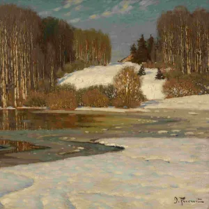 Lake in Early Spring, 1910s. Artist: Purvitis, Vilhelms (1872-1945)