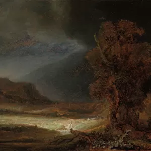 Landscape with the Parable of the Good Samaritan, 1638. Creator: Rembrandt van Rhijn (1606-1669)