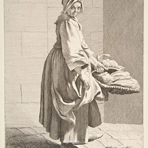 Lettuce Seller, 1742. Creator: Caylus, Anne-Claude-Philippe de
