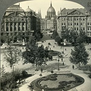 Liberty Square with Parliament House, Budapest, Hungary, c1930s. Creator: Unknown