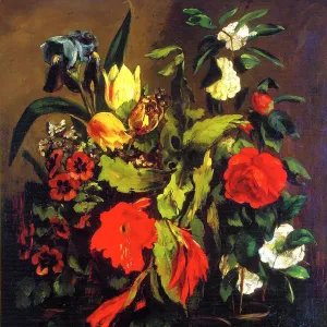 Still Life of Flowers, 1863. Artist: Gustave Courbet