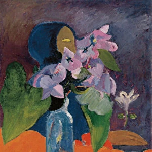 Still Life with Flowers and Idol, ca 1892