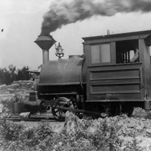 Locomotive on the Mesabi Range in northeast Minnesota, 1903. Creator: Frances Benjamin Johnston