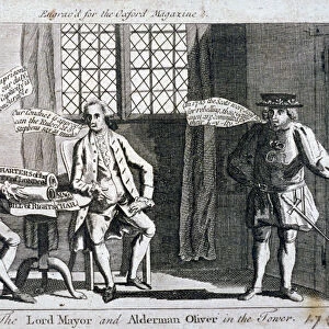 The Lord Mayor [Brass Crosby] and Alderman Oliver, imprisoned in the Tower of London, 1771