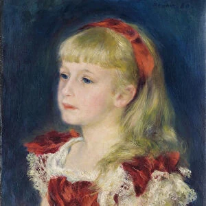 Mademoiselle Grimprel au ruban rouge, 1880. Artist: Renoir, Pierre Auguste (1841-1919)