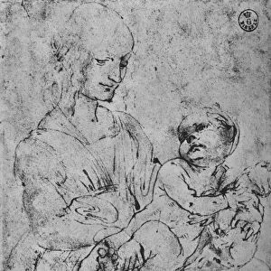 Madonna and Child with a Cat, 1478-1480 (1945). Artist: Leonardo da Vinci