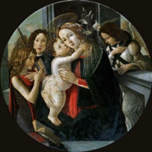 The Madonna and Child with Saint John and two Angels. Creator: Botticelli, Sandro (1445-1510)