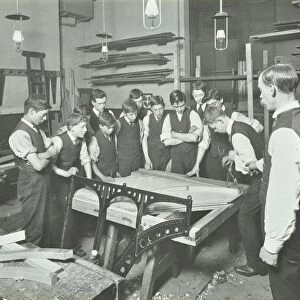 Making pianos, Benthal Road Evening Institute, London, 1914