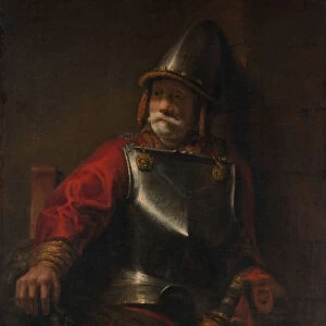 Man in Armor (Mars?). Creator: Style of Rembrandt (Dutch, second or third quarter 17th century)