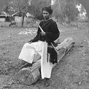 Man of the Kachin Tribe, Upper Burma, 1908. Artist: Stereo Travel Co