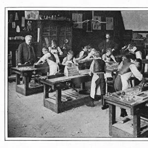 A manual training centre: woodwork, London, c1900 (1901)