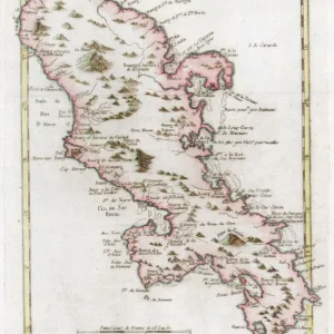 Map of the Caribbean island of Martinique, c1783