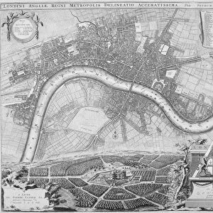 Map of London, 1690