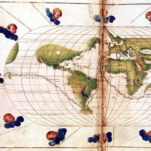 Map of Magellans round the world voyage, 1519-1521