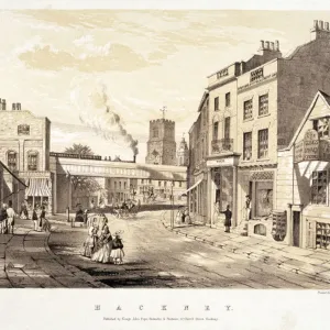 Mare Street, Hackney, London c1845 Print Mare Street, Hackney, London c1845 Print