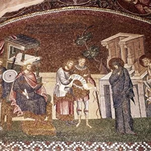 Mary and Joseph before Cyrenius, Byzantine Mosaic, Chora Church, Istanbul, c1310-1320