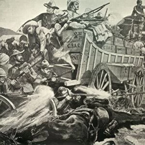 The Matabele War - Defending a Laager, 1900. Creator: Richard Caton Woodville II