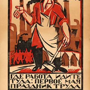 May 1st - Labor Day, 1920. Creator: Malyutin, Ivan Andreevich (1890-1932)