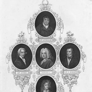 Medallion portraits of British composers, (early-mid 19th century)