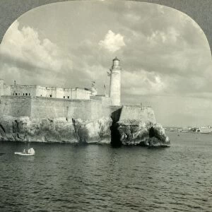 Morro Castle and Havana Harbor from the Sea, Cuba, c1930s. Creator: Unknown